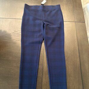 BRAND NEW Ann Taylor Pull-On Soft Knit Plaid Skinny Stretch Pants